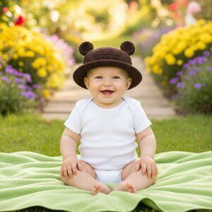 Baby Character Bear Bucket Hat (6-12M) New